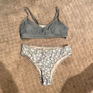 Green Flower Bikini